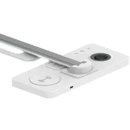 Veles @memorii 3-in-1 Wireless Charger with Desk Lamp White Close Up Back